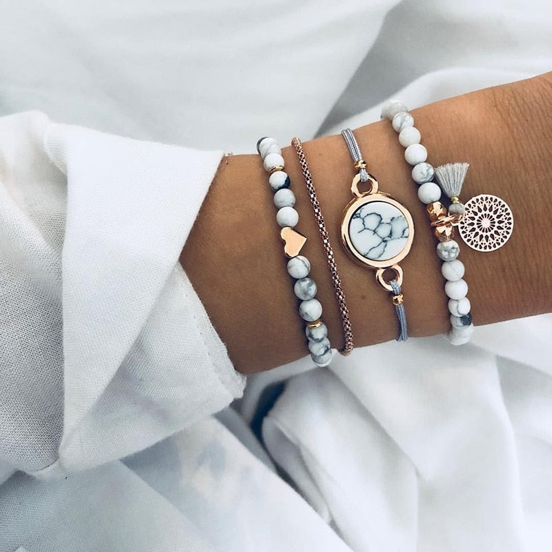 Women's Bohemian Style Bracelets Set