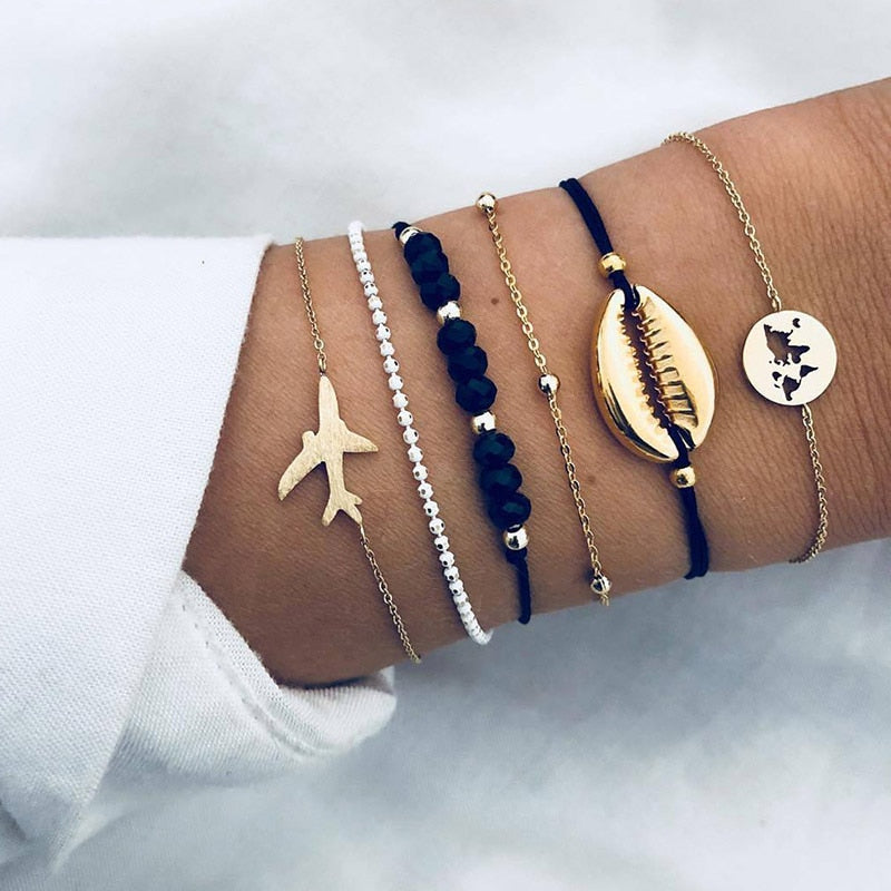 Women's Bohemian Style Bracelets Set